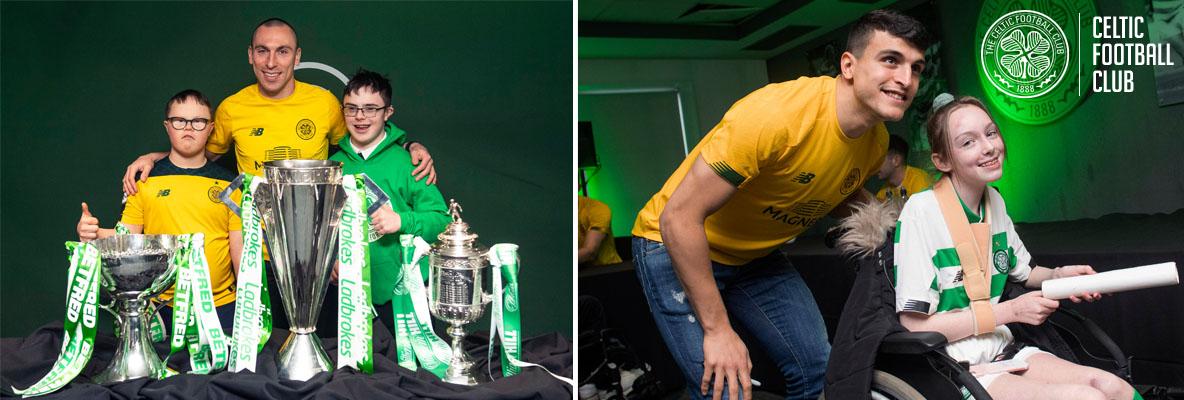 Celtic stars meet some very special supporters