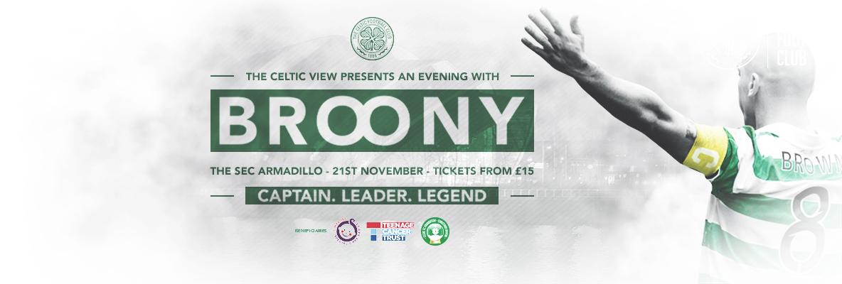 Tickets on sale for 'The Celtic View presents: An evening with Broony'