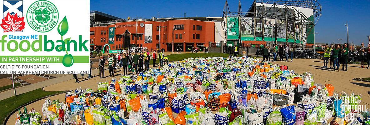 Foodbank collection at Celtic Park on day of Kilmarnock game