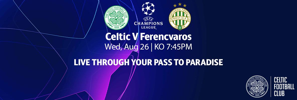 Log in early to see the champions take on Ferencvaros