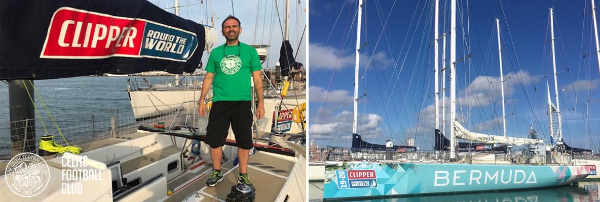 Celtic supporter sets sail for round the world yacht race